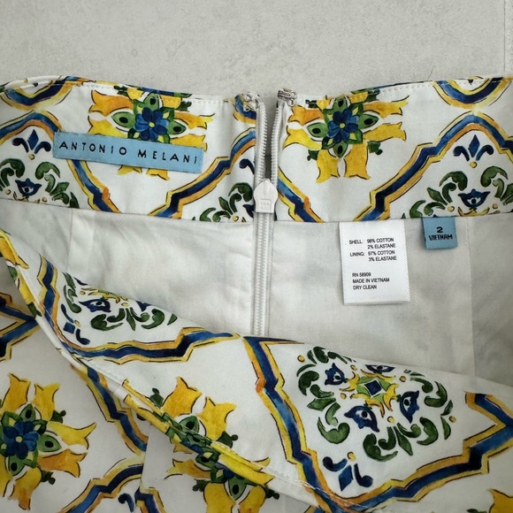 Antonio Melani. Mediterranean /Mosaic Style Pencil Skirt - Size 2. NWT - Picture 8 of 12